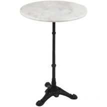 Amadeus - Table guéridon 108,5 cm blanc en marbre