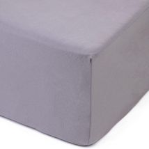 Volavo - Amago - Lenzuolo, Angoli Elasticizzati 50 Cm, 100% Cotone, 160 X 200 Cm - Argento