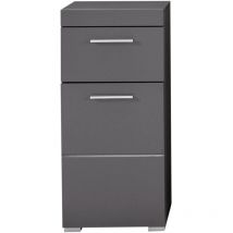Trendteam - Meuble bas de salle de bain amanda - 1 porte + 1 tiroir - L37 x P31 x H79 cm - Gris