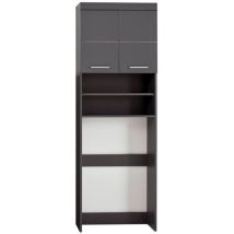 Trendteam - Meuble machine a laver amanda - 2 portes - L63 x P24 x H187 cm - Gris