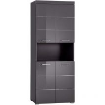 Trendteam - Colonne double amanda - 4 portes - L73 x P31 x H190 cm - Gris