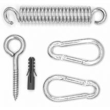 Amanka - Crochet de Plafond mur incl mousquetons ressort en métal pour accrocher fauteuil suspendu balancelle chaises suspendues max 150kg
