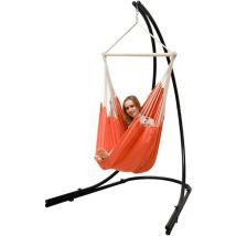 Amanka - Support Hamac avec Chaise Suspendue xxl Fauteuil de Balancoire 360° Orange
