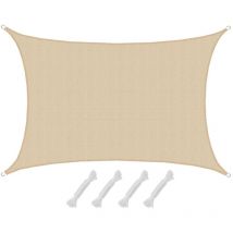 Vela de Sombra rectangular Thar xl 4x6m crema pead