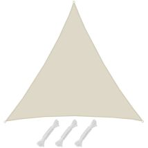 Vela Parasole xxxl 5x5x5m tendone da ombreggiatura triangolare in poliestere idrorepellente UPF50+ per giardino Beige - beige - Amanka