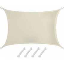 Amanka - UPF50+ Voile d'ombrage uv 2x3 m Polyester Rectangle Protection Solaire