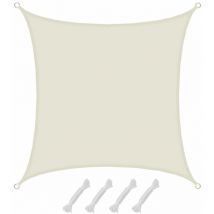 Amanka - UPF50+ Voile d'ombrage uv 3x3 m Polyester Carré Protection Solaire