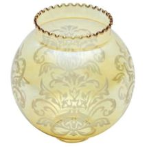 Ltde - Bernsteinfarbener Lampenschirm aus Glas mit zwei Mündungen 14cm Mündung 5cm