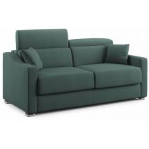 Divani.store - Amber Canapé lit convertible en tissu détachable T05 211 cm (mat. 160x197) vert