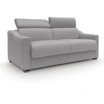 Amber Schlafsofa mit 18 cm hoher Matratze Stoff T05 191 cm (mat. 140x197) grau