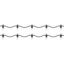 Ecd Germany Halloween Catena Luminosa Decorativa 360 cm con 10 Lampadine Bianco Caldo Attacco E14 Effetto Fiamma Resistente alle Intemperie IP44