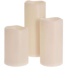 Ambiance - Ensemble de 3 bougies à led avec télécommande