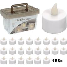 Ambiance - Set de bougies chauffe-plat led - Boîte xxl de 120 bougies - piles incluses - x