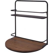 Wine Bar with Foldable Shelf 56x42x61.5 cm Ambiance