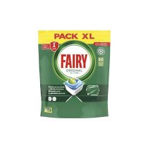 Fairy - Original Normal, Cápsulas De Lavavajillas Todo En Uno, 60 Cápsulas, Efectivas Incluso En La Grasa Reseca