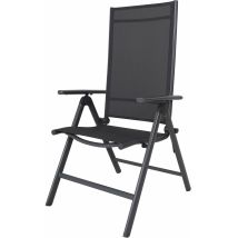 Ambientehome 50204 - Sedia Pieghevole In Alluminio, Regolabile In 8 Posizioni, Colore: Grigio