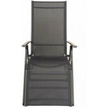 Alu Relaxsessel Korfu Anthrazit Circa 73x60x114 cm Poltrona, Alluminio, Antracite - Ambientehome