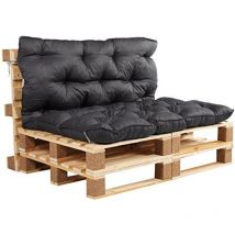 Cuscino per pallet con schienale circa 120 x 140 x 10 cm Euro pallet grigio 20064 - Ambientehome