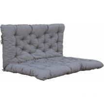 Cuscino per pallet con schienale seduta/120 x 80, schienale 120 x 60 cm, grigio chiaro - Ambientehome