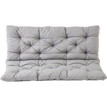 Hanko - Cuscino imbottito con schienale per panca da giardino da 3 posti, Grigio, 150 x 98 x 8 cm - Ambientehome