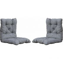Set di 2 cuscini per sedia, 98 x 50 x 8 cm, grigio chiaro - Ambientehome