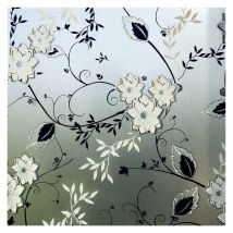 Fleur Film Fenetre Anti Regard Occultant44.5x200CM, Fleur Film Electrostatique Vitre