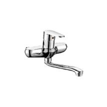 Miscelatore lavello a parete Otto – Altezza 20cm – Finitura metallica – Cucina