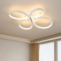 Amdelne Led Deckenleuchten Weiß 42w 5300lm,blume Acryl 60cm,3000-6500k,fernbedienung,memory-funktion,für Wohnzimmer Schlafzimmer Küche [klasse E]