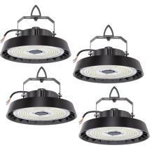 Amdelne 4er Pack Led Hallenstrahler Ufo 300w 51000lm 5000k–ø32.5cm,ip65,90° Linse,170lm/w,industrie-hängeschale Für Lagerhalle Werkstatt Fabrik 