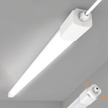 Amdelne Led Feuchtraumleuchte Weiß 120cm 36w 4000k,ip65,110lm/w,pc,70 % Energie,ultra-flach Led-streifen Für Garage Werkstatt Keller [klasse E]