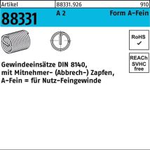 Amecoil - Gewindeeinsatz R 88331 Forma-fein M24x2x48 A 2 10 Stück 10 Stk