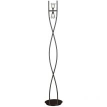 Inspired Mantra Amel Floor Lamp 2 Light G9, Black Chrome,