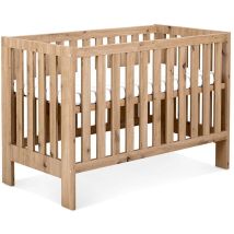 Monmobilierdesign - amelia ii Lit bébé évolutif avec barrière de sécurité Chêne Avec tiroir