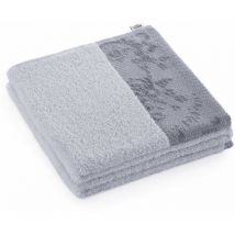 Telo doccia 100% cotone, 70 x 140 cm, con bordatura in argento, 500 g/m² - Ameliahome