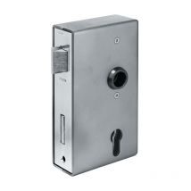AMF - Panikgittertorschloss 140PGN Fkt.D carré.24/60/72/9mm din gauche Inox