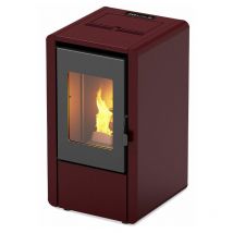 AMG - Petite Smart Z6 - Stufa a pellet ventilata da 7 Kw bordoux