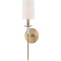 Amherst Applique a 1 luce in ottone, finta seta