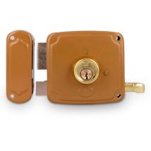 Amig Serrure En Applique Et Verrous 72u 85 X 95 Mm Acier Émaillé Or - Gauche