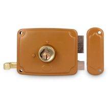 Amig Serrure En Applique Et Verrous 72u 120 X 95 Mm Acier Émaillé Or - Droite