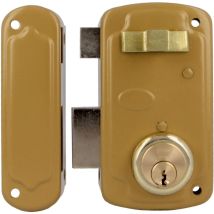 Amig Serrure En Applique Et Verrous 75u 66 X 120 Mm Acier Émaillé Or - Gauche