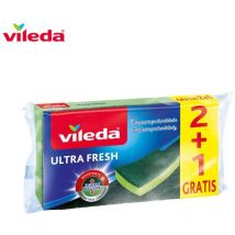 Darman - Estropajo Ultra Fresh con Esponja 2+1 Antibacterias 164001 Vileda