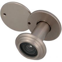 Amig - Spioncino per Porta Obiettivo Superangolare Per Porte d'Ingresso Interne ed Esterne Colore Cromo Opaco Acciaio Dimensioni Diametro 14 mm