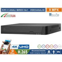 Aml-808 Xvr Dvr 6in1 Ahd Cvi Tvi Cvbs Ip 8 Canali Utc Ultra Hd 4k 8mp P2p Cloud Xmeye Hdmi Wifi-ready