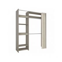 Aménagement dressing extensible Chêne Clair - nodeo - l 112/168 x l 50 x h 209 cm