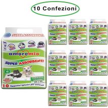 Amore Mio Tappetini Igienici Per Cani Cm 60x90 Basic Con Polimeri 10 Confezioni Da 10 Tappetini