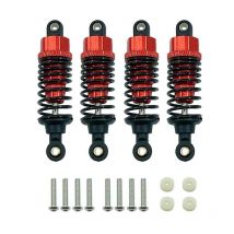 Amortisseurs en Alliage d'Aluminium pour Tamiya TT-01 - 4 Pièces - Rouge