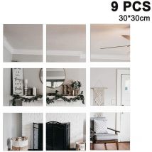 Autocollant mural amovible en acrylique avec réglage de miroir, décoration moderne pour la maison, salon, chambre à coucher, diy bricolage