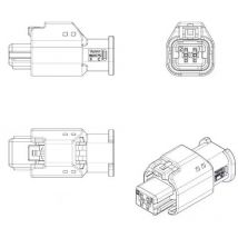 2-Wege Kfz-Buchse – Blau – 16 VDC – 19,85 mm Höhe – 18 mm Länge – 35,05 mm Breite – TE Connectivity