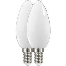 Prolight - Ampoule Flamme led E14 4W ww Blanche Lot de 2