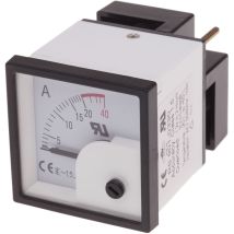 Ampèremètre analogique de panneau V c.a. RS PRO, Echelle 20A, 46mm x 46mm ( Prix pour 1 )